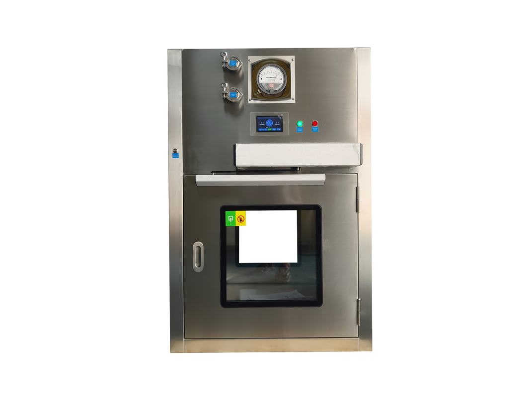 Auto-Door Laminar Flow Pass Box with HEPA-Filtered ISO Class 5 Air Purity and Motorized Sliding Doors