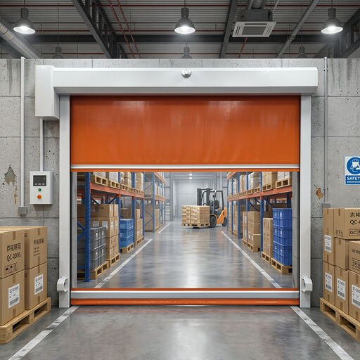 Industrial Automatic Rolling Door with 2.0m/s High-Speed Impact-Resistant PVC Curtains and Energy-Saving Insulation for Warehouses