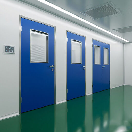 Fire-Rated Cleanroom Steel Door with Chemical-Resistant Coating and Low-Profile Design | CE & UL-Certified