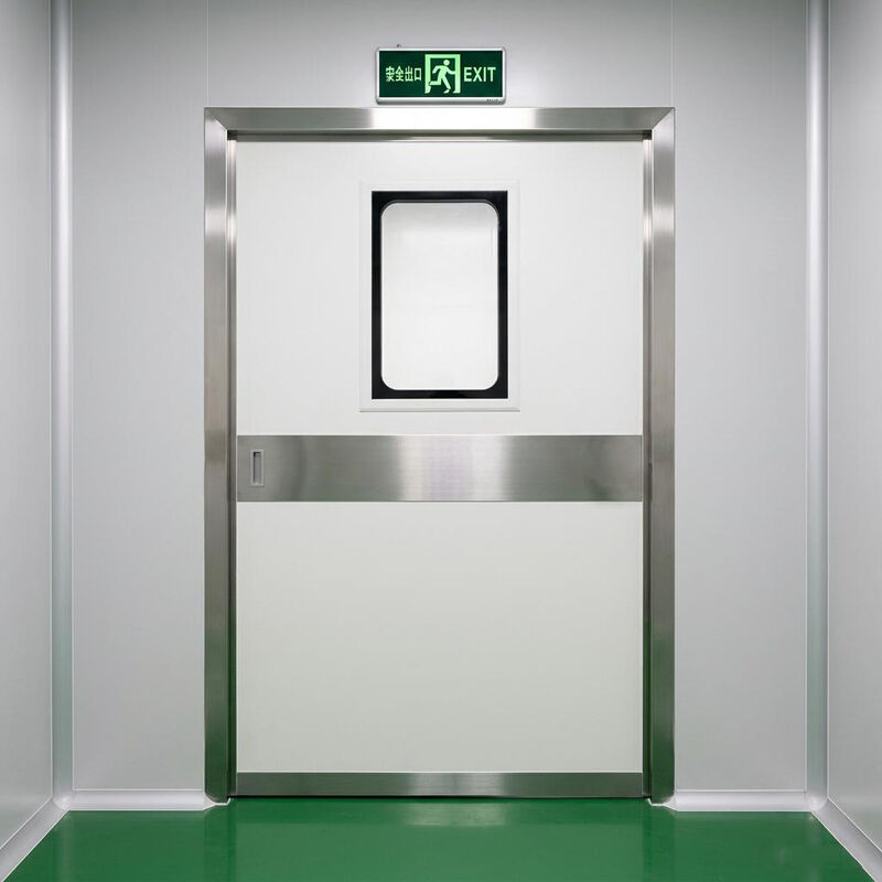 Industrial Automatic Sliding Steel Door with 1500kg Load Capacity IP65 Weatherproof and ISO 14644 Compliance